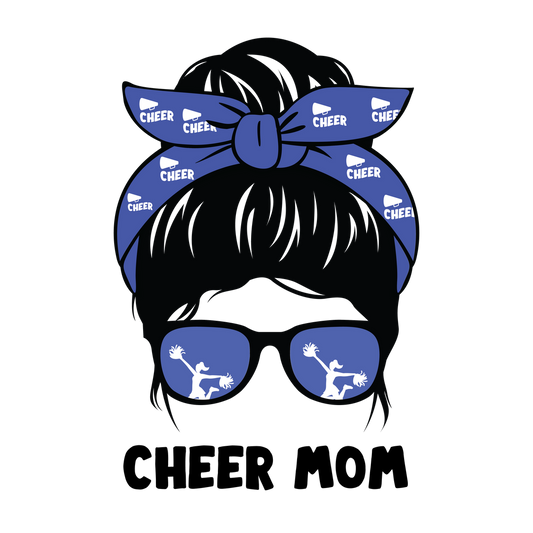 S14 Messy Bun Cheer MoM Full Color DTF Transfer - Pro DTF Transfers