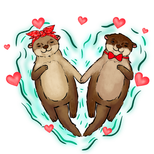 Otter Love Full Color Transfer - Pro DTF Transfers